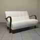 1940s Sofa in Wood and Boucle Fabric, Italian Production