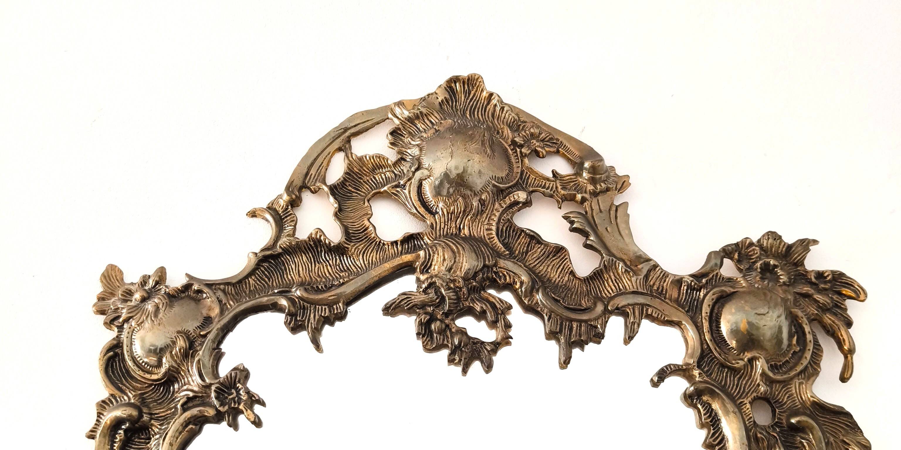 French bronze cornucopia mirror, first half of the 20th century.