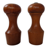 Mid-Century Teak Salt Shaker and Pepper Mill by Zassenhaus, 1960s, Set of 2