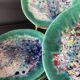 Flamed ceramic plates