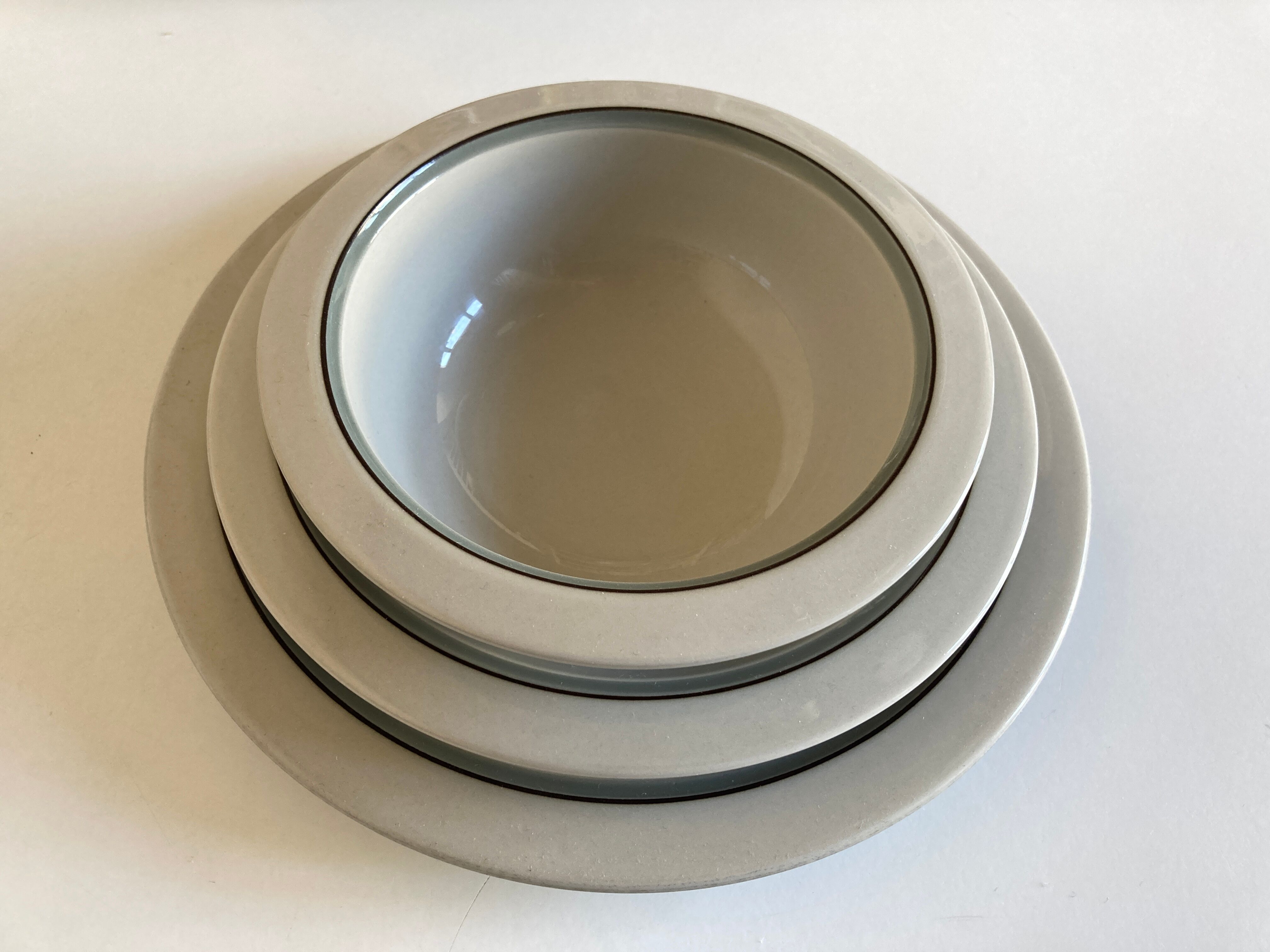 Set 8 plates for Arabia Finland Airisto 1970 Scandinavian