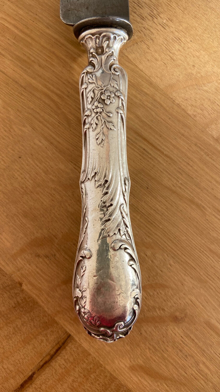 Minerva silver cheese knife