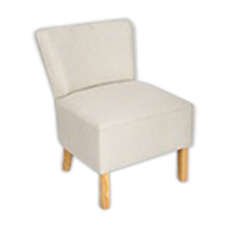 Fauteuil microfibre couleur crème