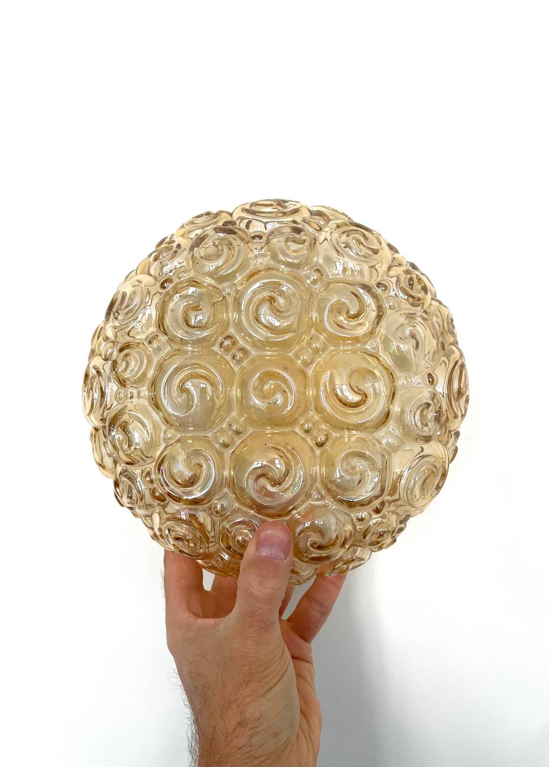 3 Helena Tynell snail ceiling globes, 1960