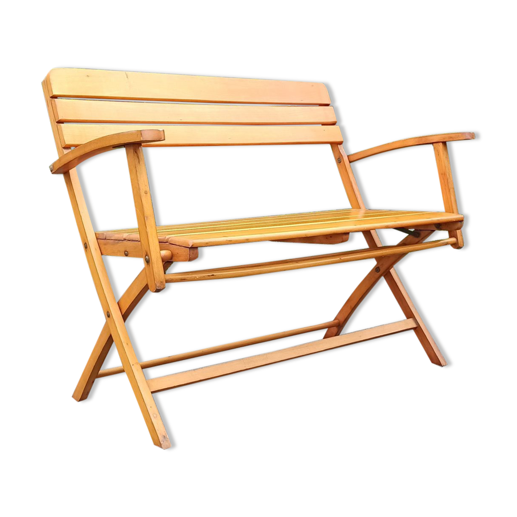 Banc Pliant en Hêtre de Herlag, Allemagne, 1960s en vente sur Pamono