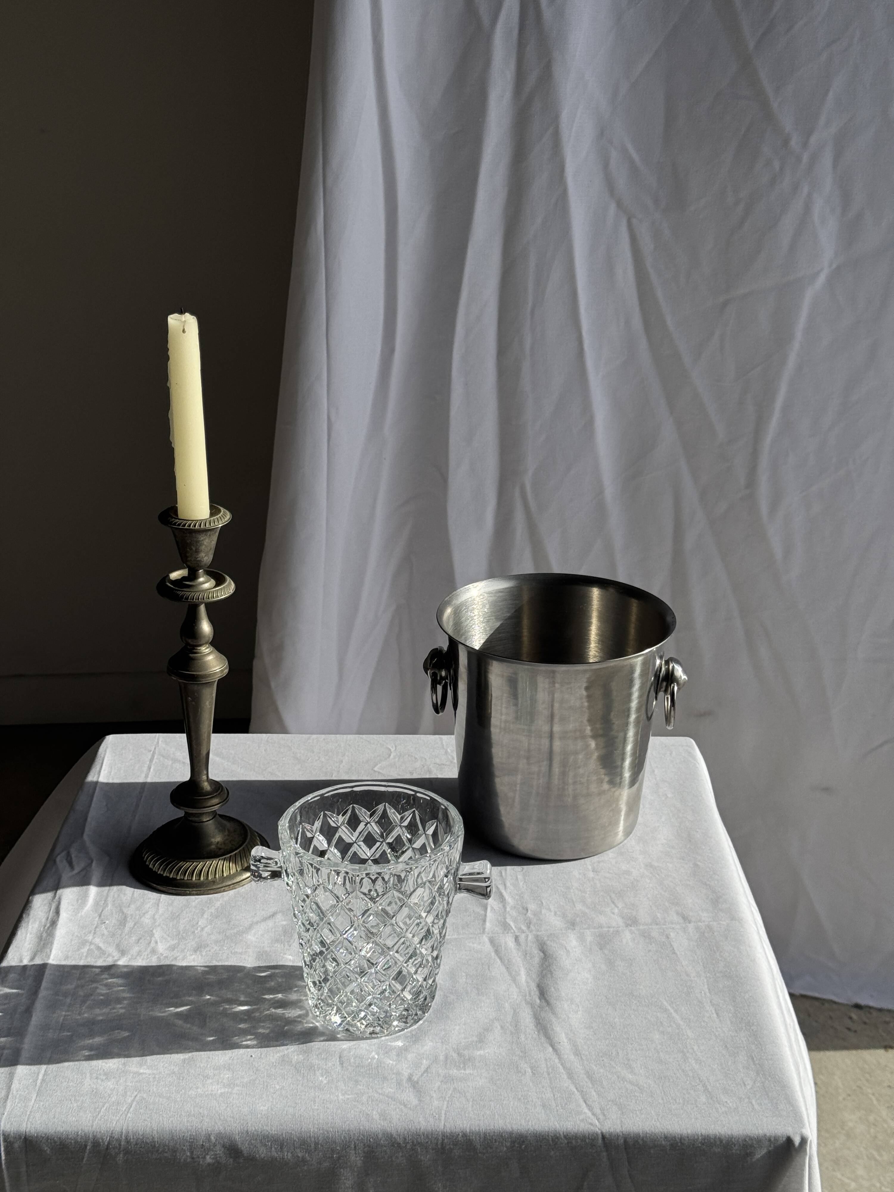 Vintage silver-plated champagne bucket H19