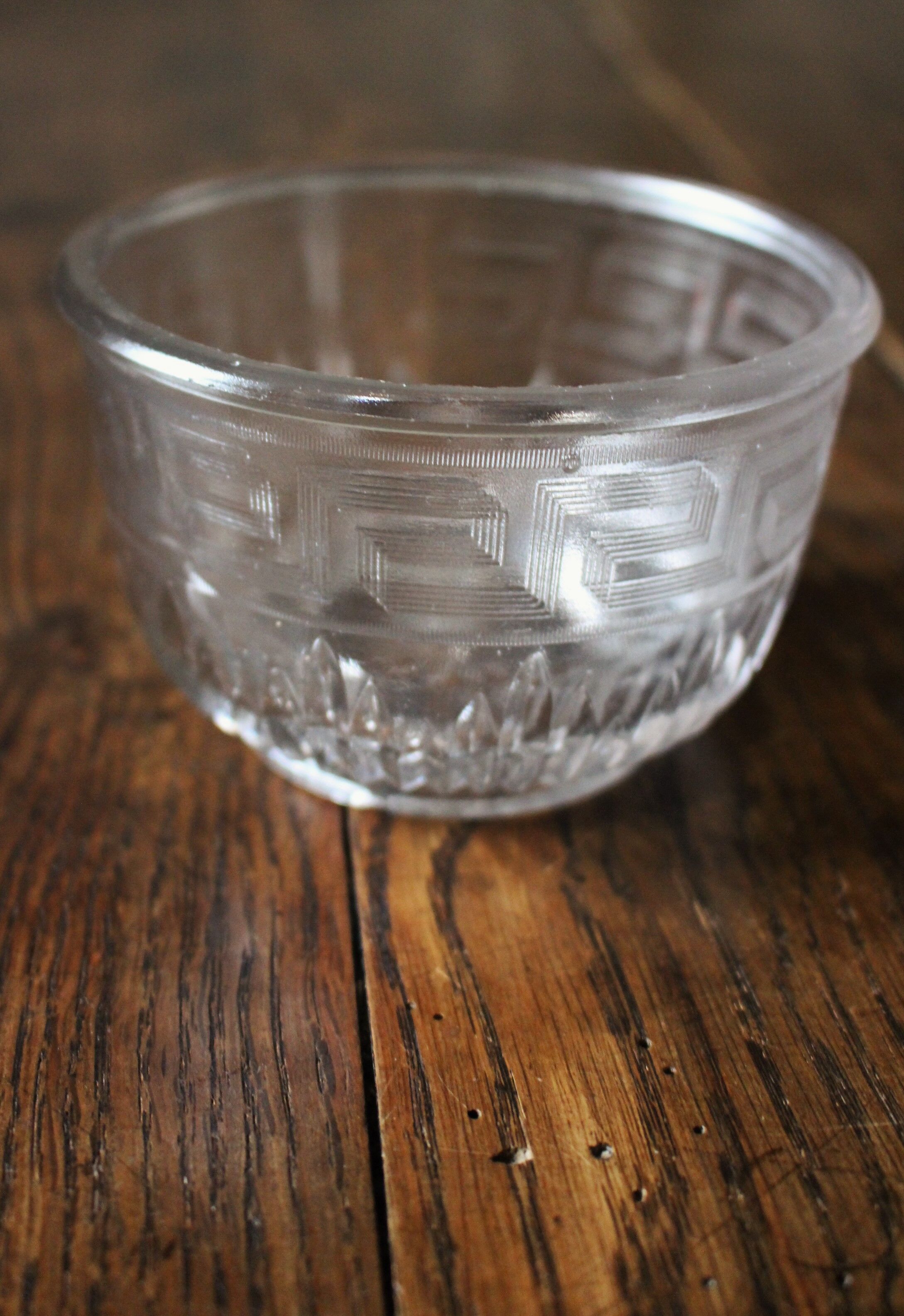 Bowl glass chiseled glass diversion