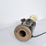 Ceramic Table lamp with a sculpturel abstract expression
