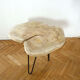 Coffee table in raw wood marbled appearance