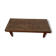 Afro style carved wooden table with glass top