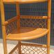 Vintage corner shelf in rattan – 1970s – Exceptional condition