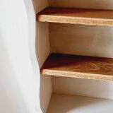 Linen-colored wooden shelf