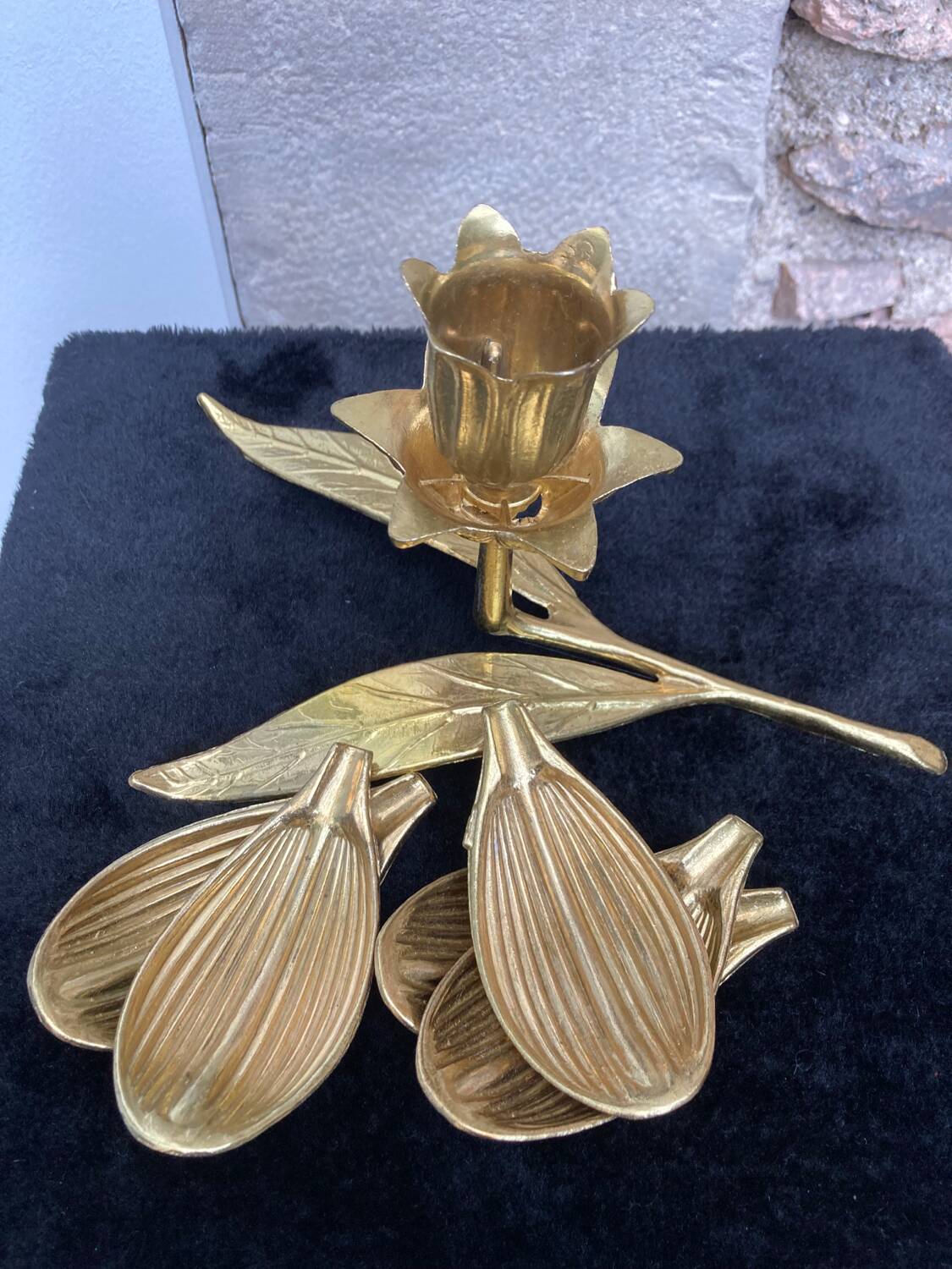 Vintage flower ashtray candle holder