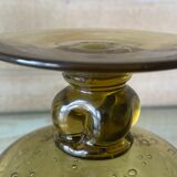 Glass - biot bowl in blown and bubbled glass