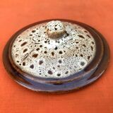 1960s Round Ceramic Terrine with "fat lava" effect