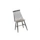Vintage matt black slatted chair from the 60s