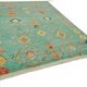 Handwoven Turkish Rustic 202 cm x 300 cm Turquoise Wool Carpet