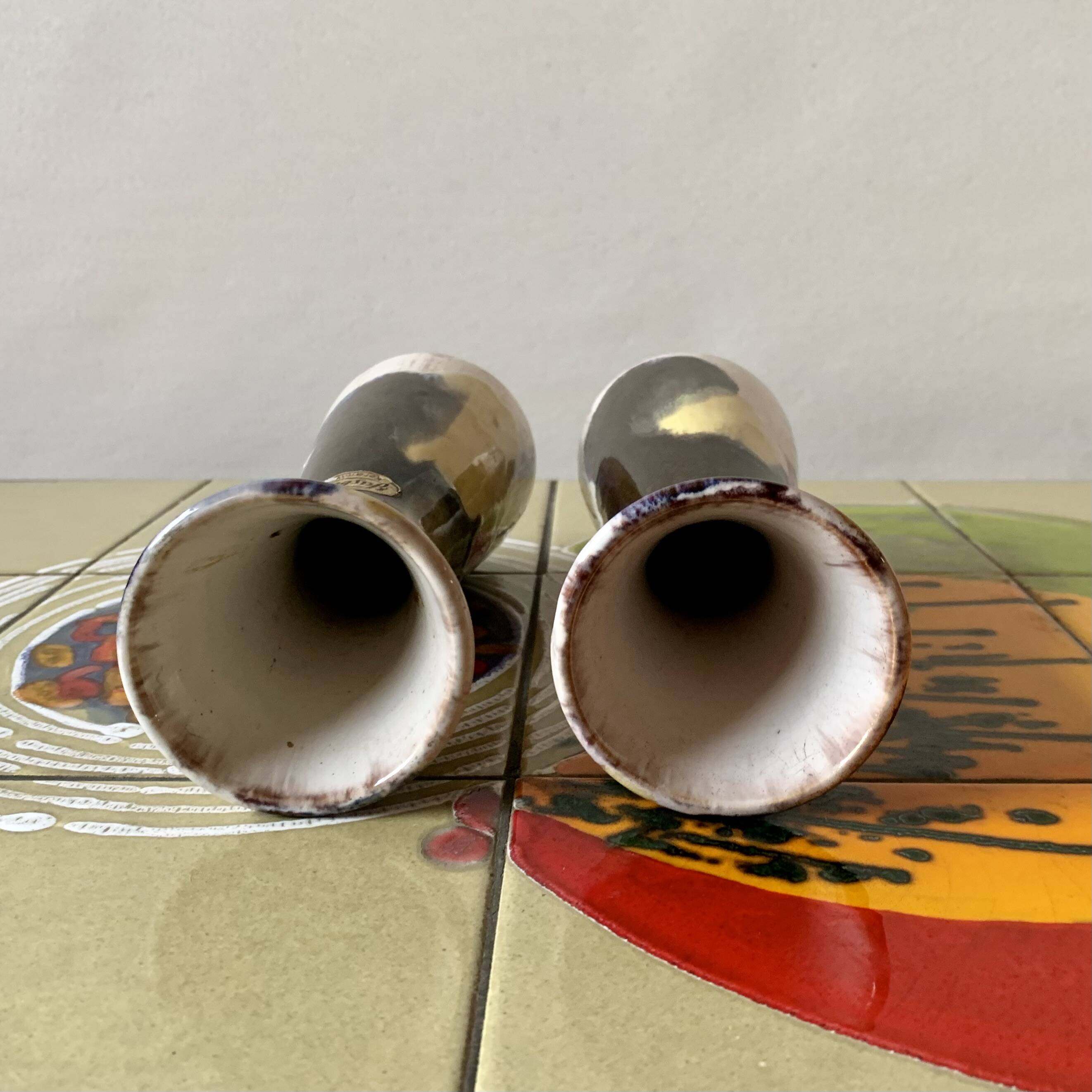 Pair of vintage Jasba Keramik diabolo vases - West Germany 602/19