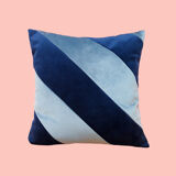 Coussin velours patchwork