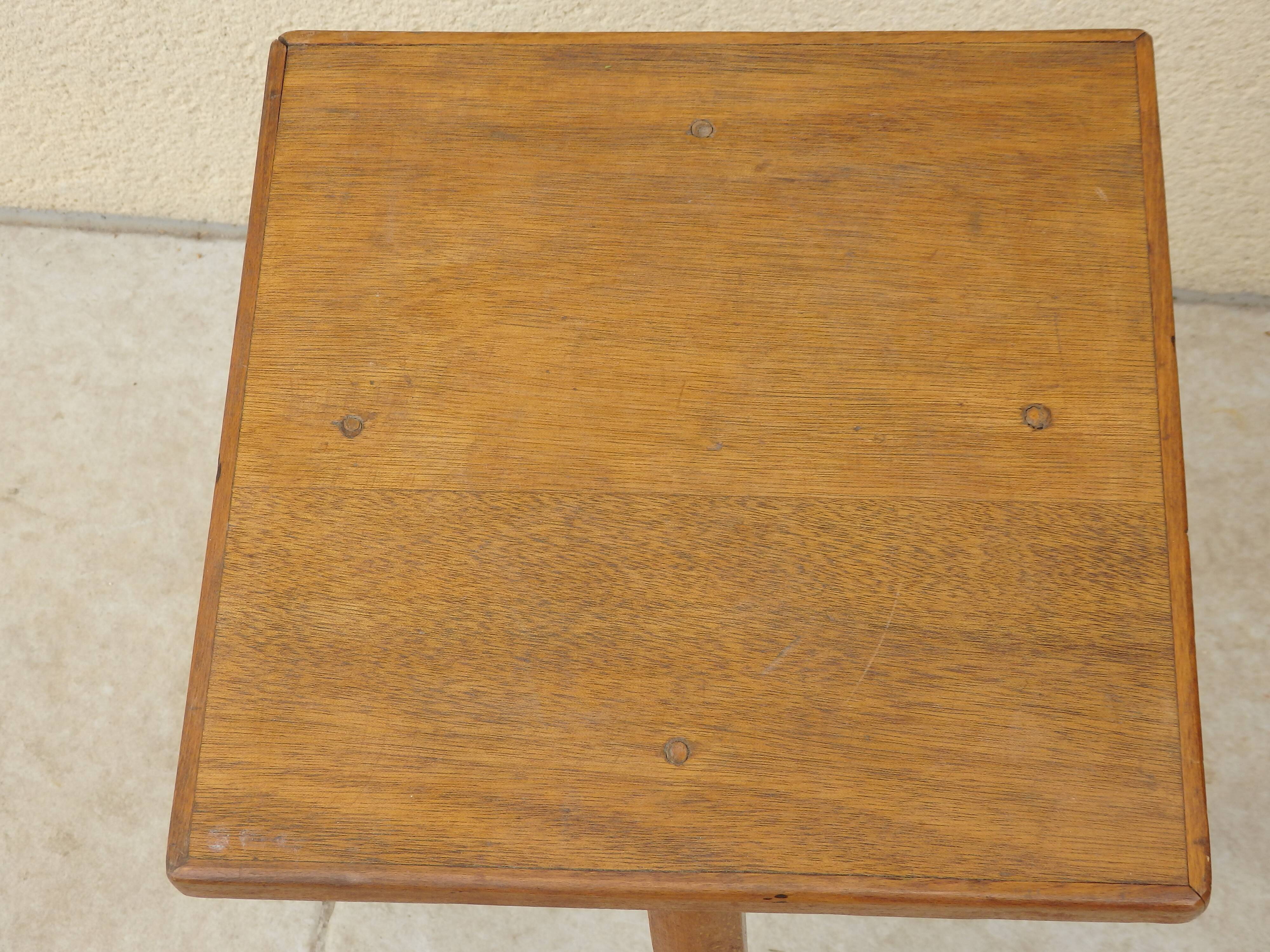 Tabouret bois vintage année 50 reconstruction design