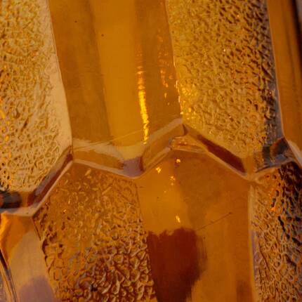 Vintage Art Deco amber glass vase - 1930s