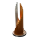 Table Lamp with Organ Pipes – 5 Light Points, Chrome Steel and Metal