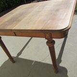 Art Deco square table in solid walnut, 14 people