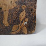 carved wooden shelf