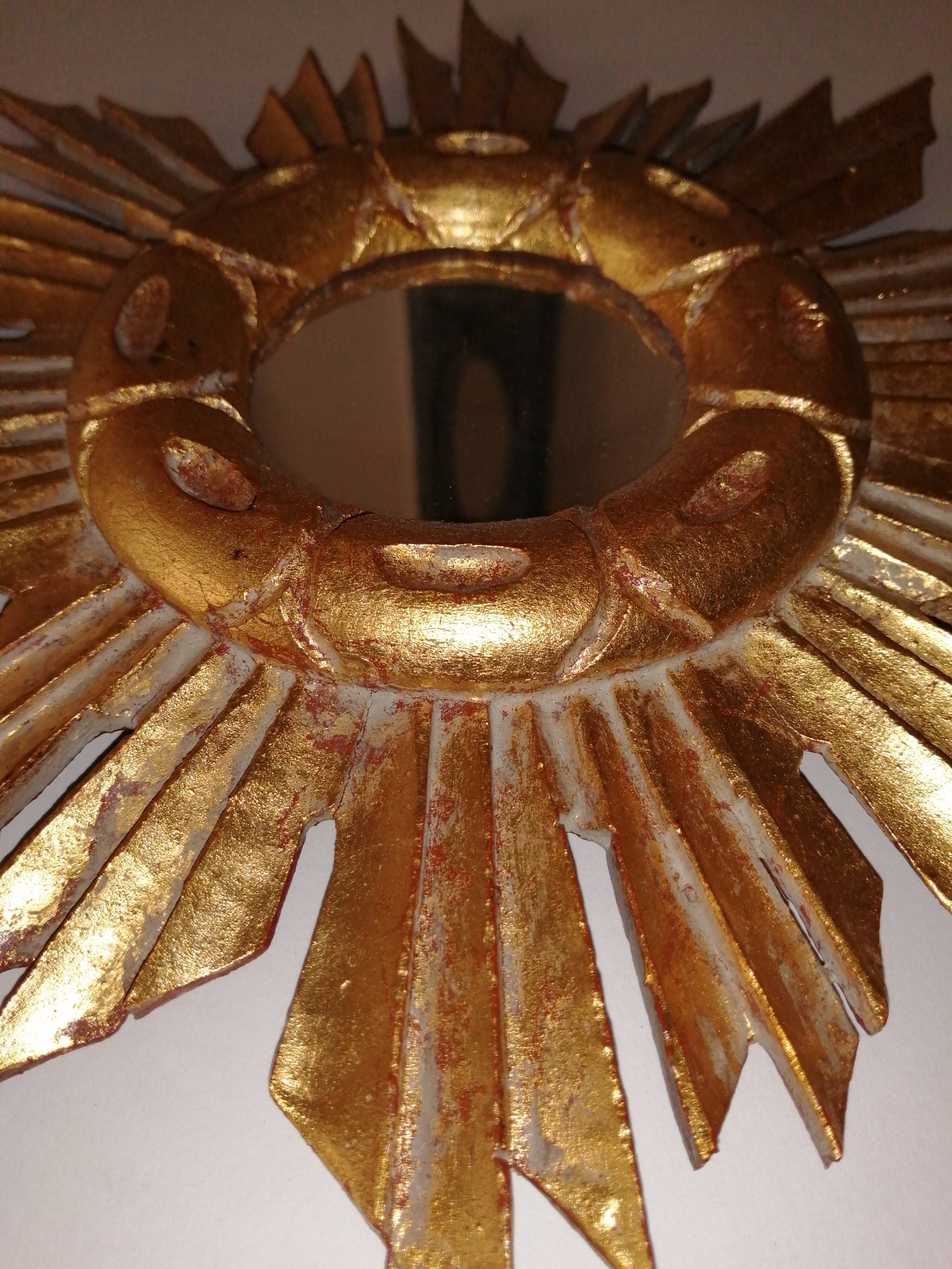 Mirror sun gilded wood 1930