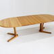 Vintage Dyrlund Danish oval extendable dining table 1960s
