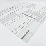 8x10 Contemporary White & Gray Solid Kilim Rug, 258x309Cm