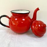Red enamelled teapot from the 70s