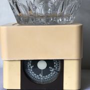 Champagne bucket in cut crystal, neck and brass handles