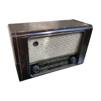 Old radio tsf melody radio test wood + buttons bakelite hifi vintage