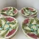Rare Set of 16 Art Nouveau Chrysanthemum Barbotine Plates, Onnaing