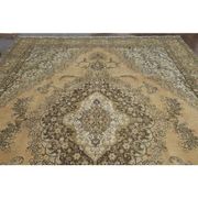 1970s Vintage Persian Handmade Wool Orange Area Rug 276x386
