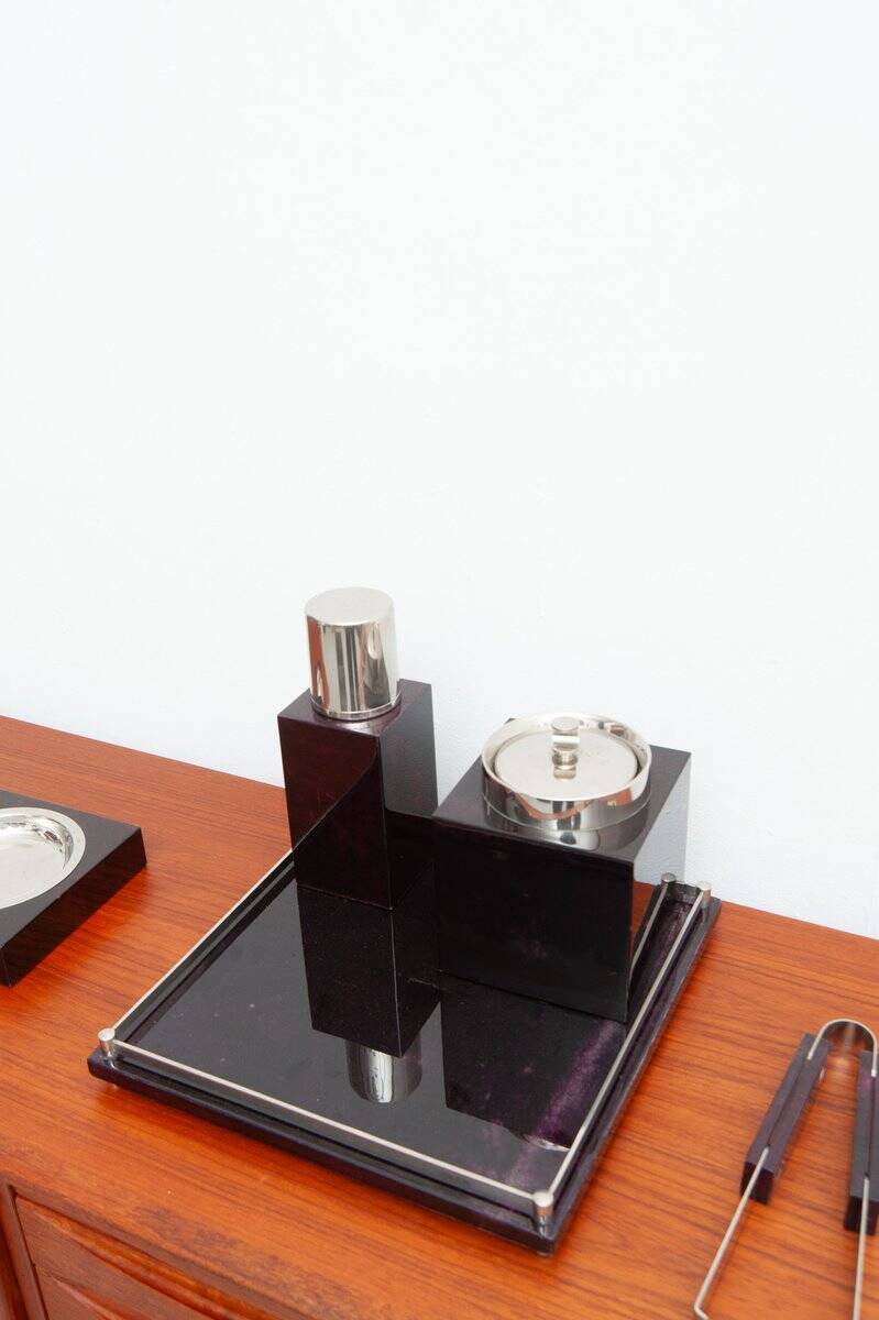 Cocktail bar set by Aldo Tura, 1950s