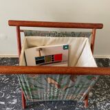 Wood and fabric magazine holders