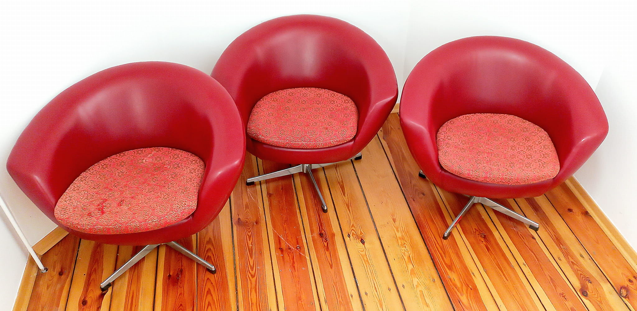 Set of swivel chairs, Czechoslovakia, 60s, Up Zavody Rousinov