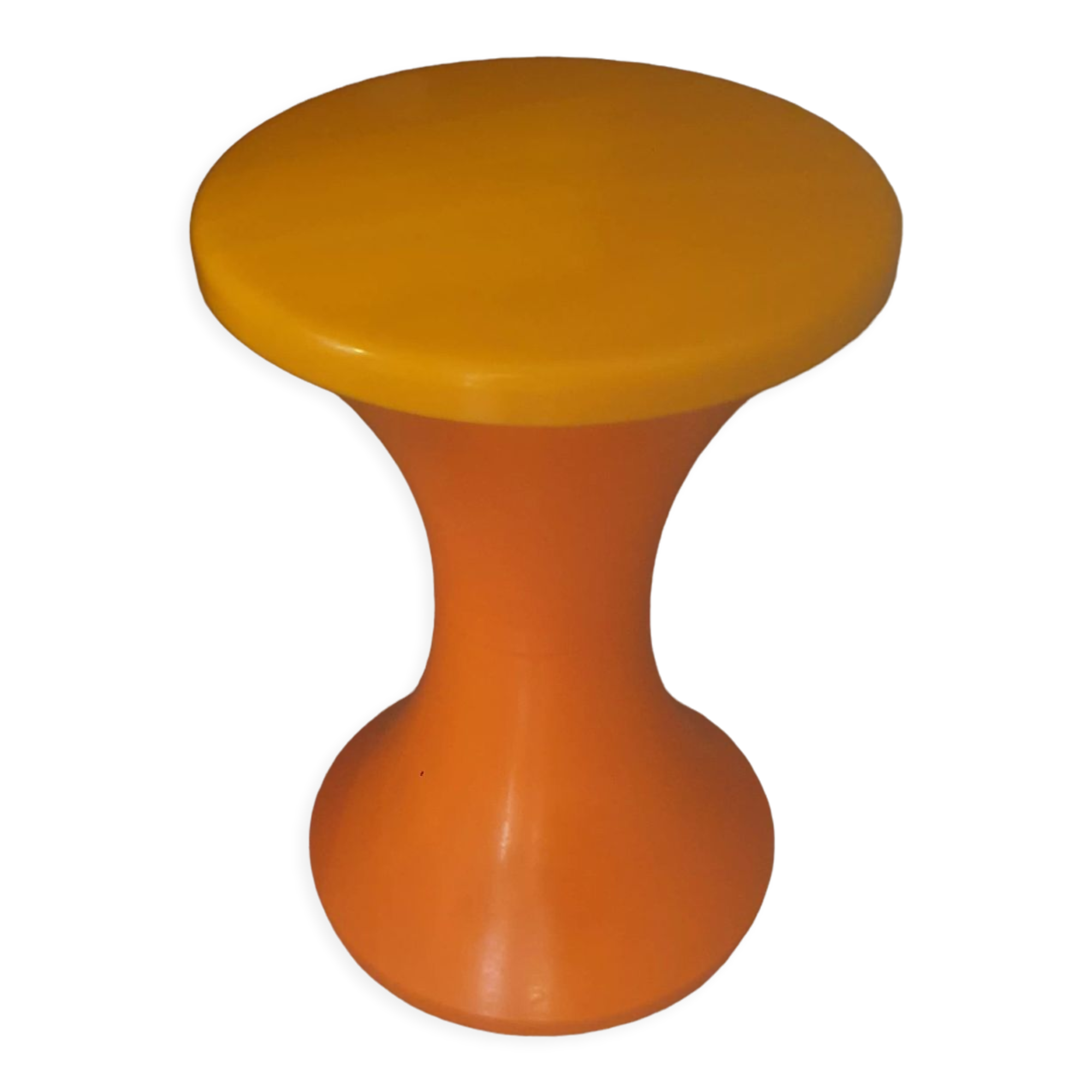 Vintage Stamp Orange Stool