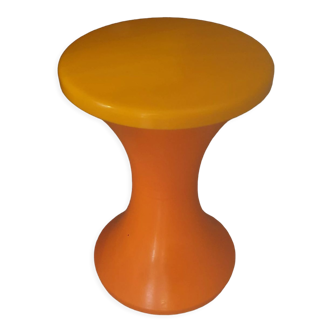 Vintage Stamp Orange Stool