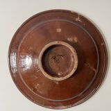 Vintage ceramic pottery salad bowl, signed, Berber work