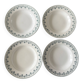 Set of 4 deep plates Terre de Fer Moulin des Loups model George