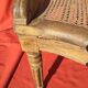 Louis XVI-style wooden desk and canage