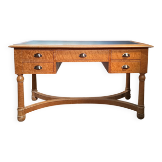Empire style desk in elm burl