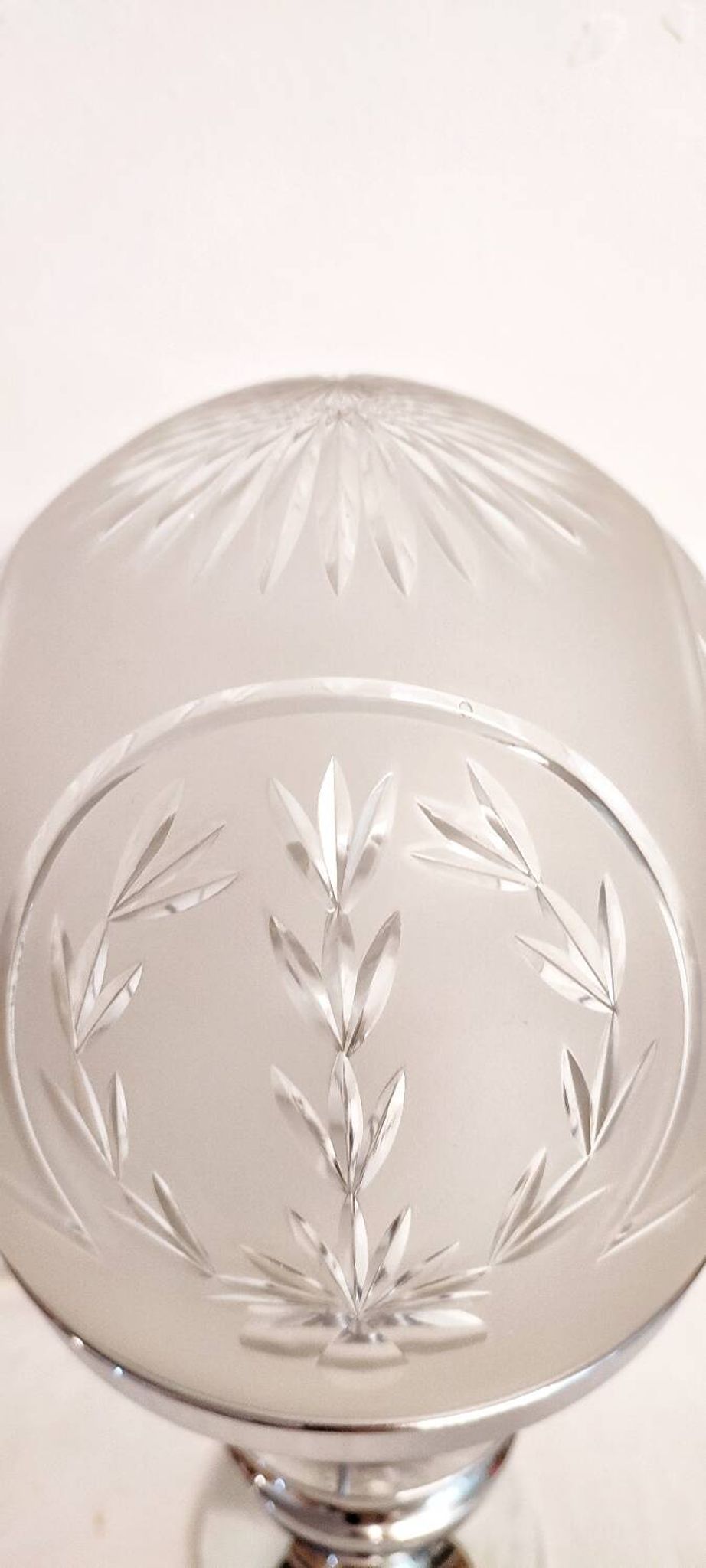 Lámpara de mesa de cristal. Spain, 1960s.