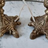 Paire de lampes en laiton années 30-40