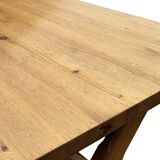 Vintage dining table pinewood 1960 minimalist dining table
