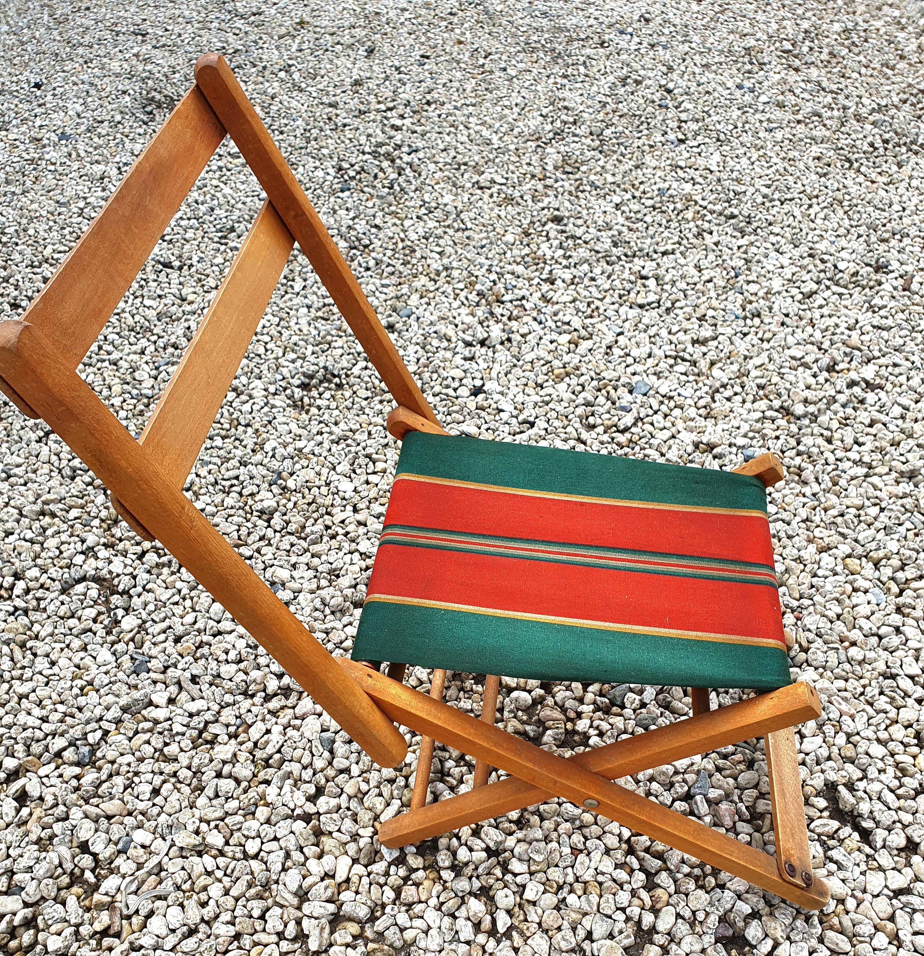 Folding chair of fisherman fabric bayadère