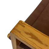 Chaise Safari Vintage Børge Jensen en pin, Danemark, années 1970